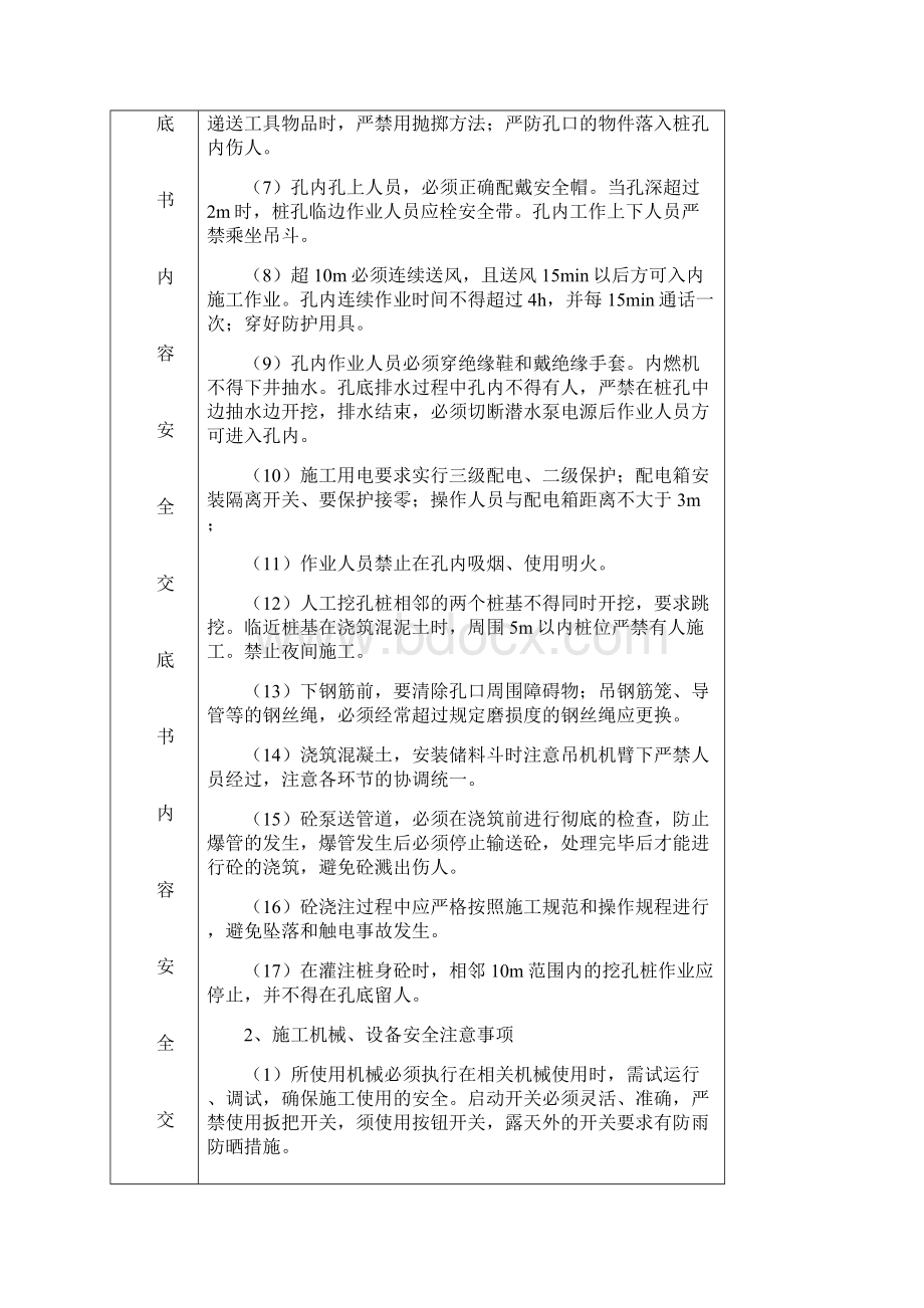 路基抗滑人工挖孔桩安全技术交底.docx_第2页