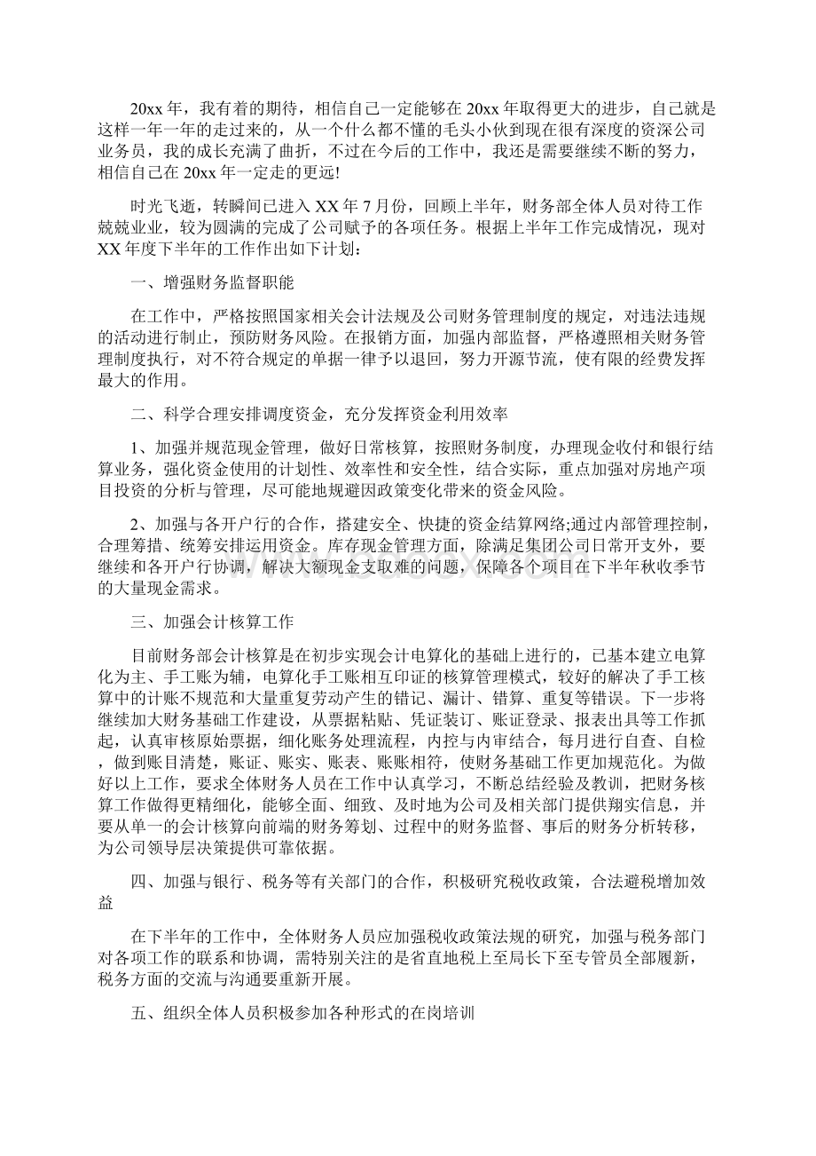 下半年财务工作计划Word文档格式.docx_第2页