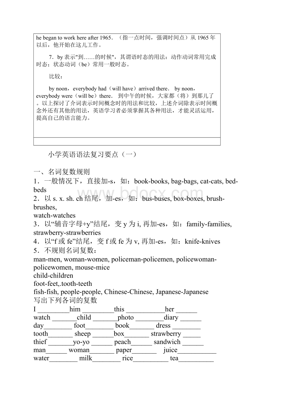 小学英语语法综合练习题综合习题教师版.docx_第3页