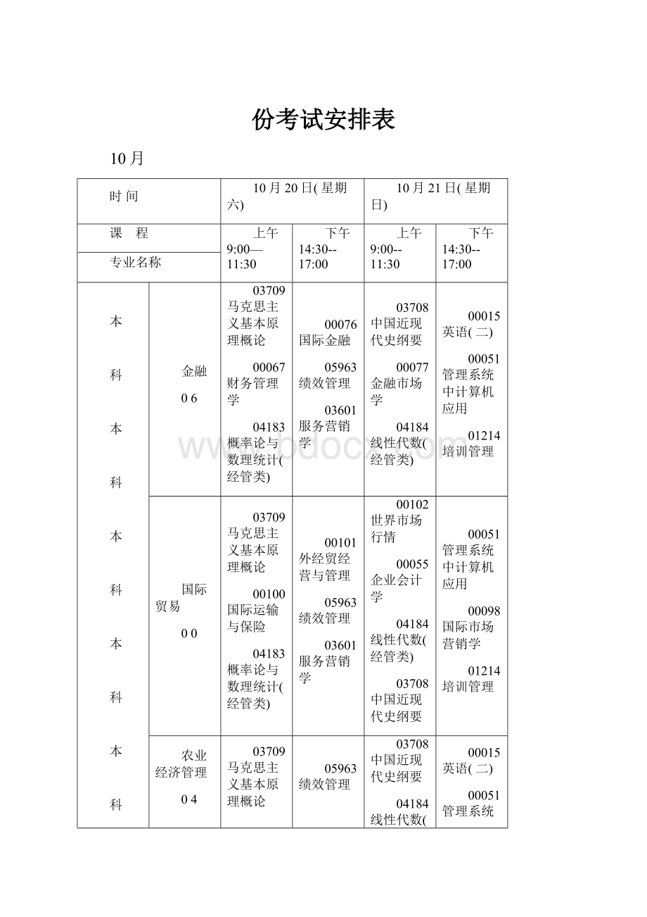 份考试安排表.docx_第1页