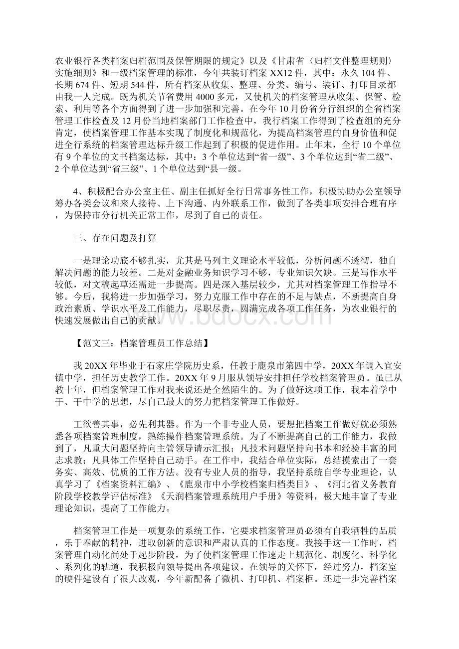 档案管理员工作总结.docx_第3页