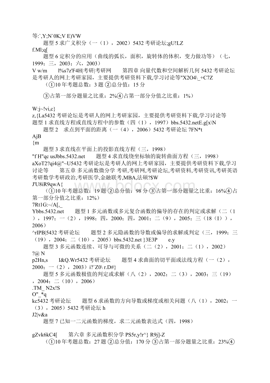 考研数学十年真题题型总结.docx_第3页