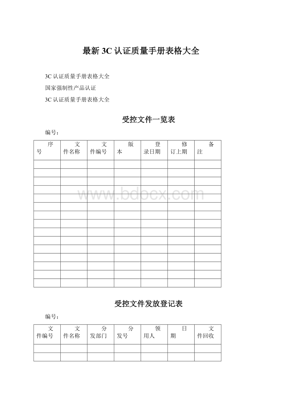 最新3C认证质量手册表格大全.docx_第1页