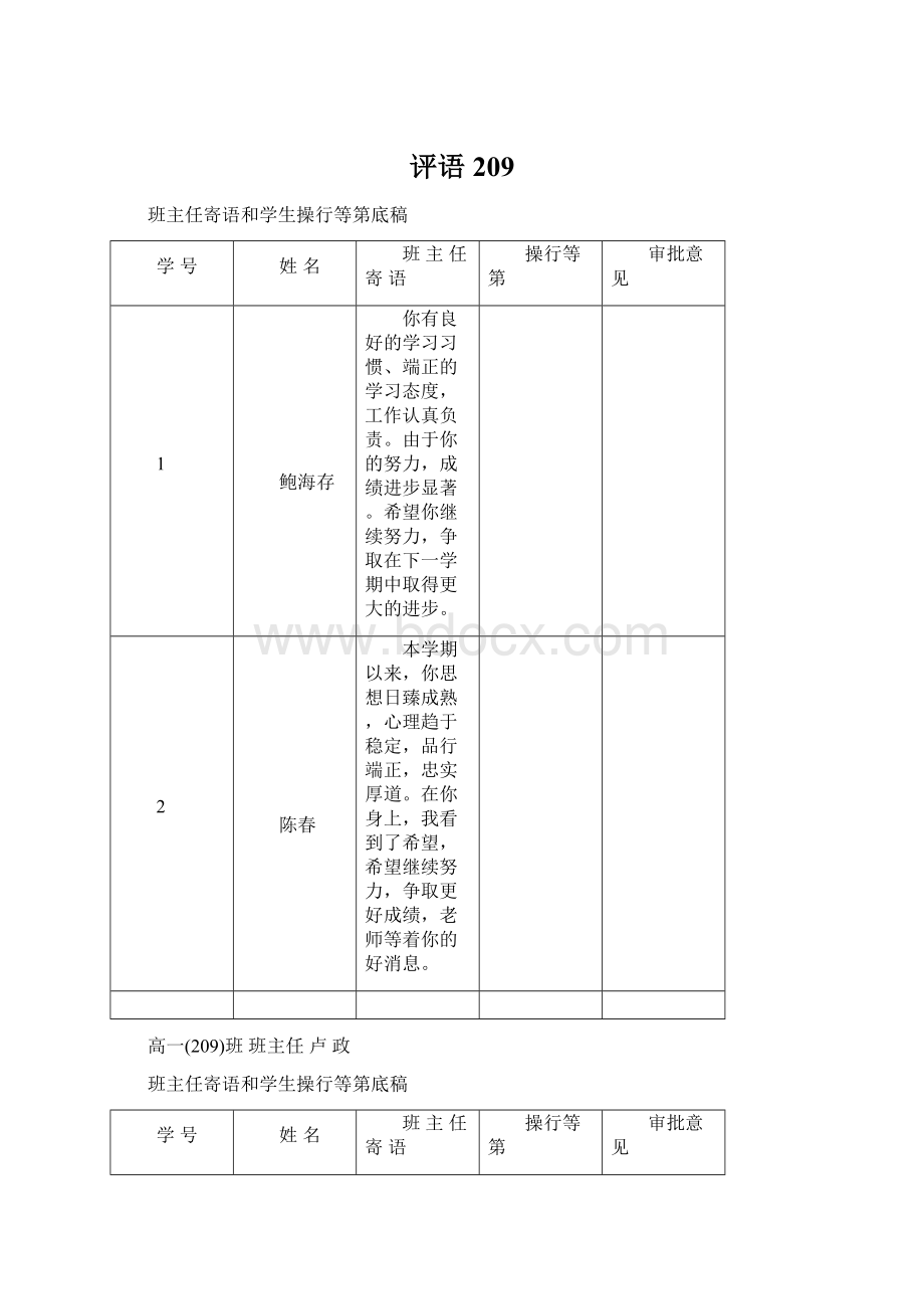 评语209Word格式文档下载.docx