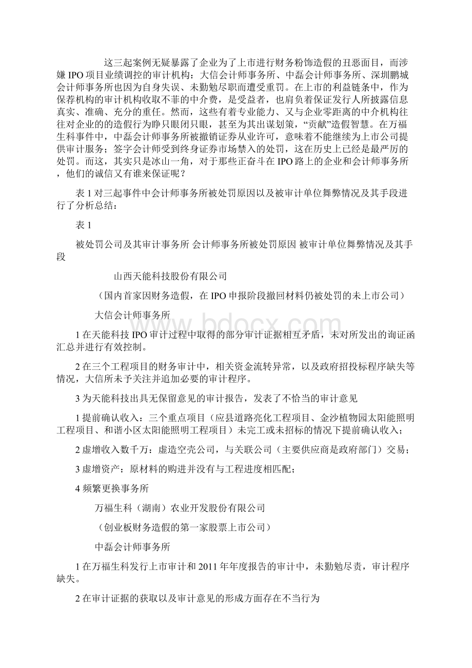 浅谈会计师事务所IPO审计诚信文档格式.docx_第2页