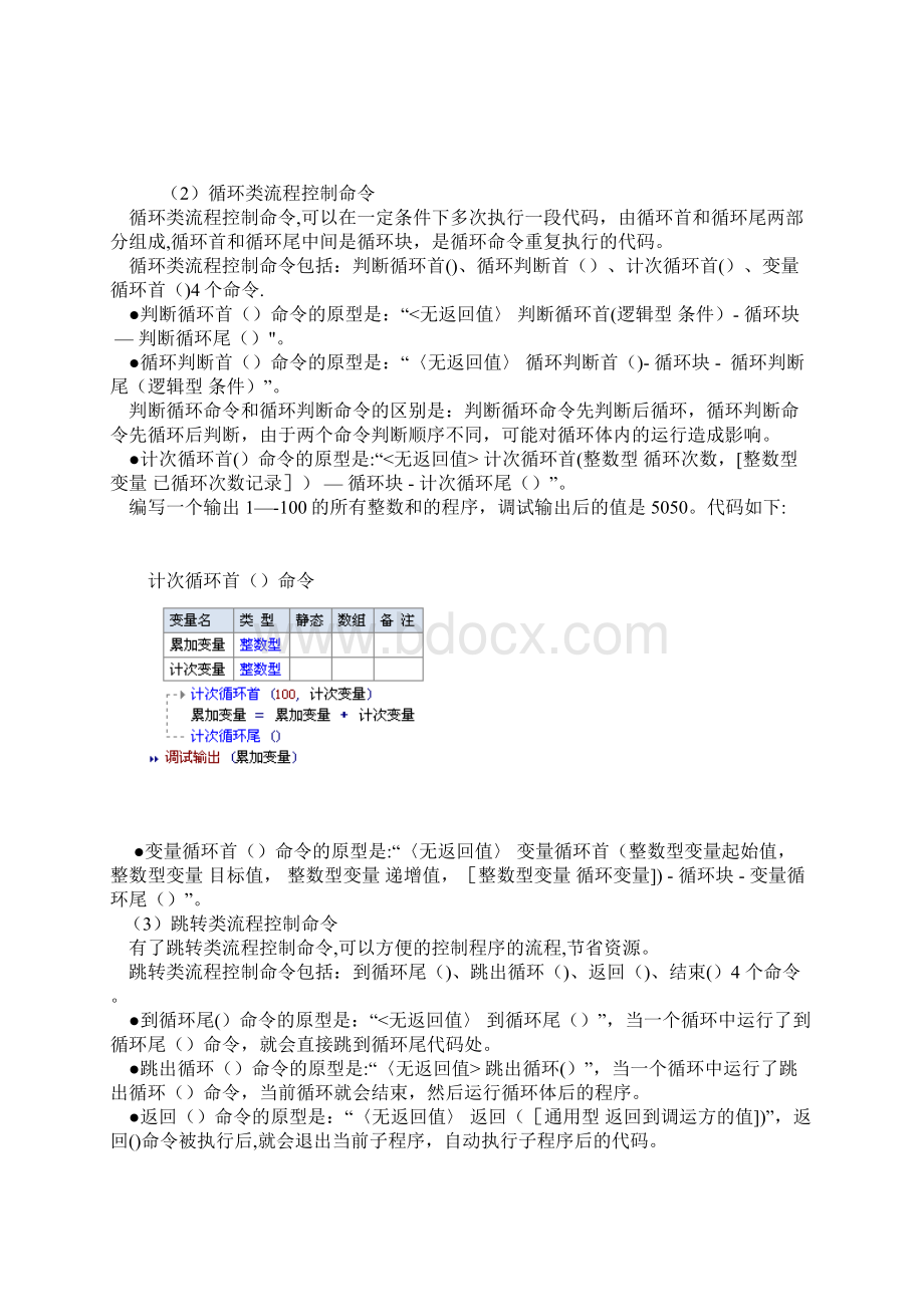 完整word版易语言常用语句和命令Word文档格式.docx_第3页