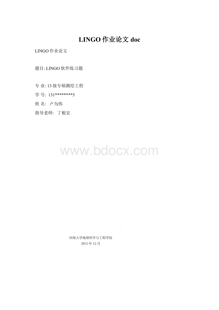 LINGO作业论文doc.docx