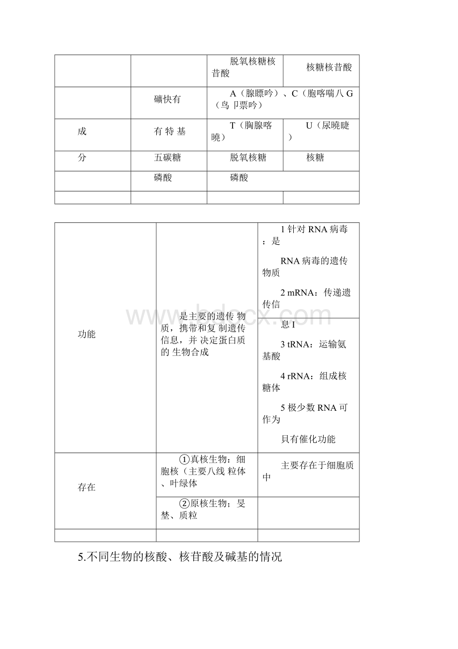 届高考生物一轮复习第4讲核酸糖类和脂质培优学案.docx_第3页