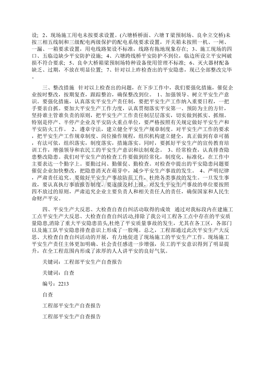 自查项目部安全生产自查报告Word文档下载推荐.docx_第2页