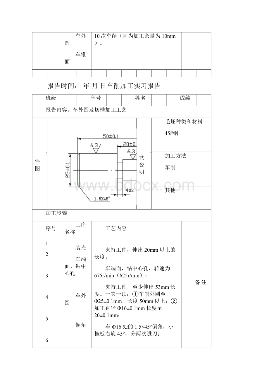 轮机金工实习报告09版工艺答案.docx_第2页