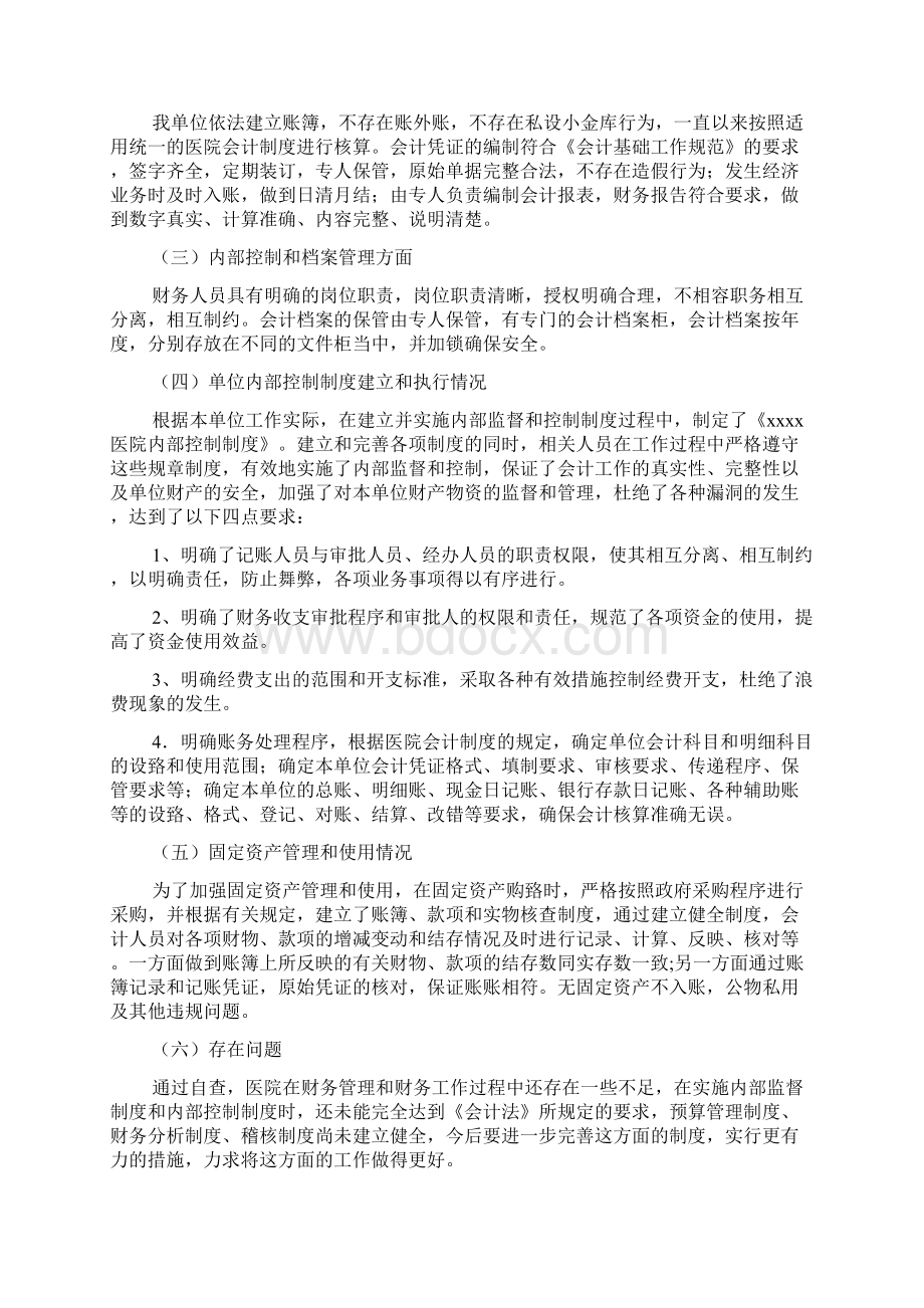 财务专项自查报告文档格式.docx_第2页