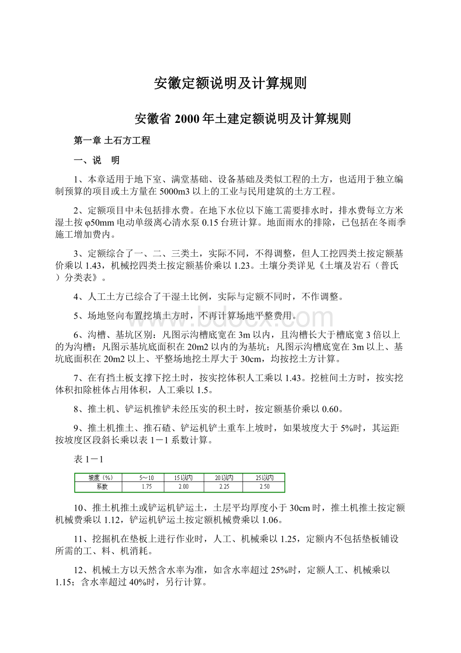 安徽定额说明及计算规则.docx