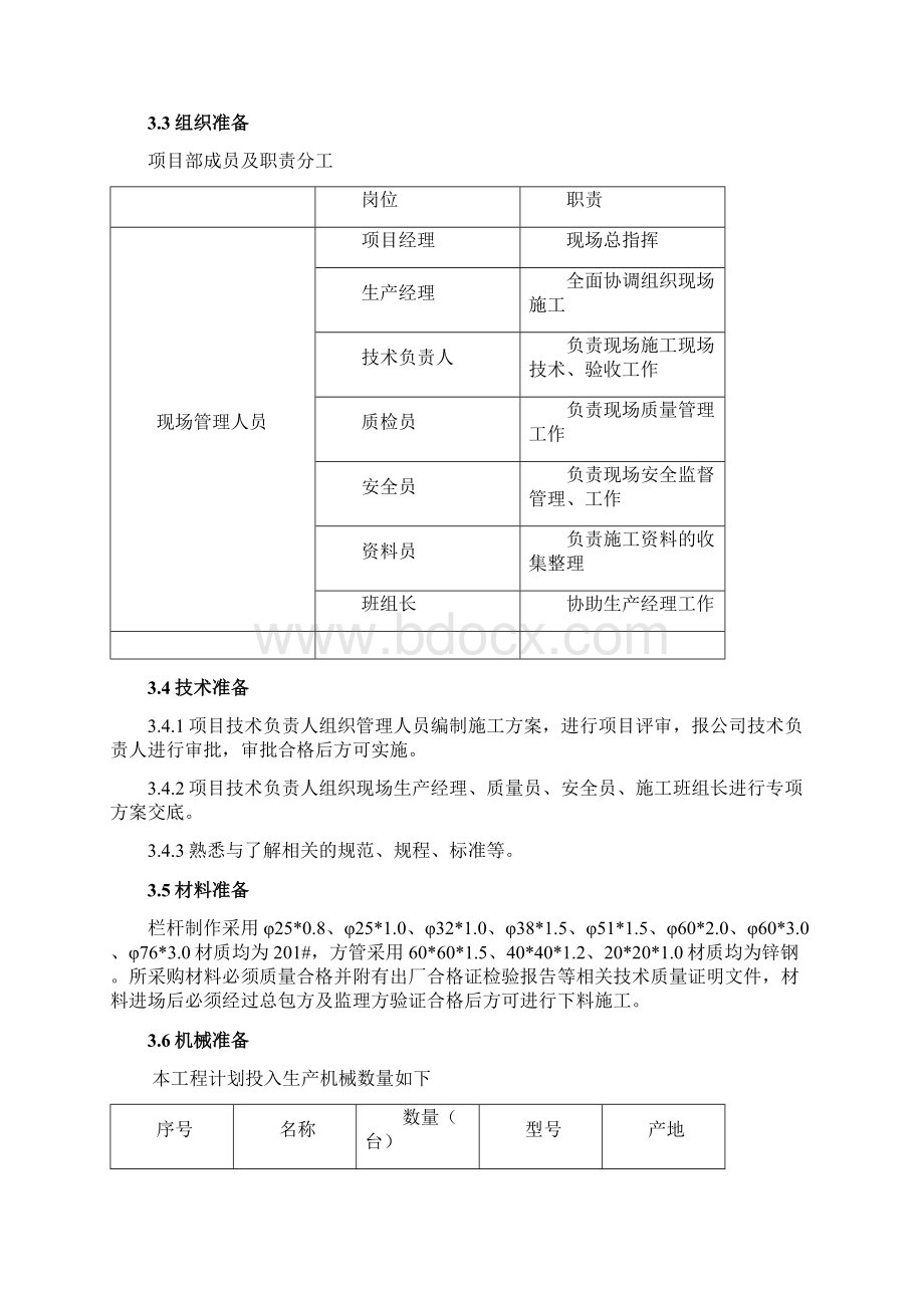 栏杆工程施工方案.docx_第3页