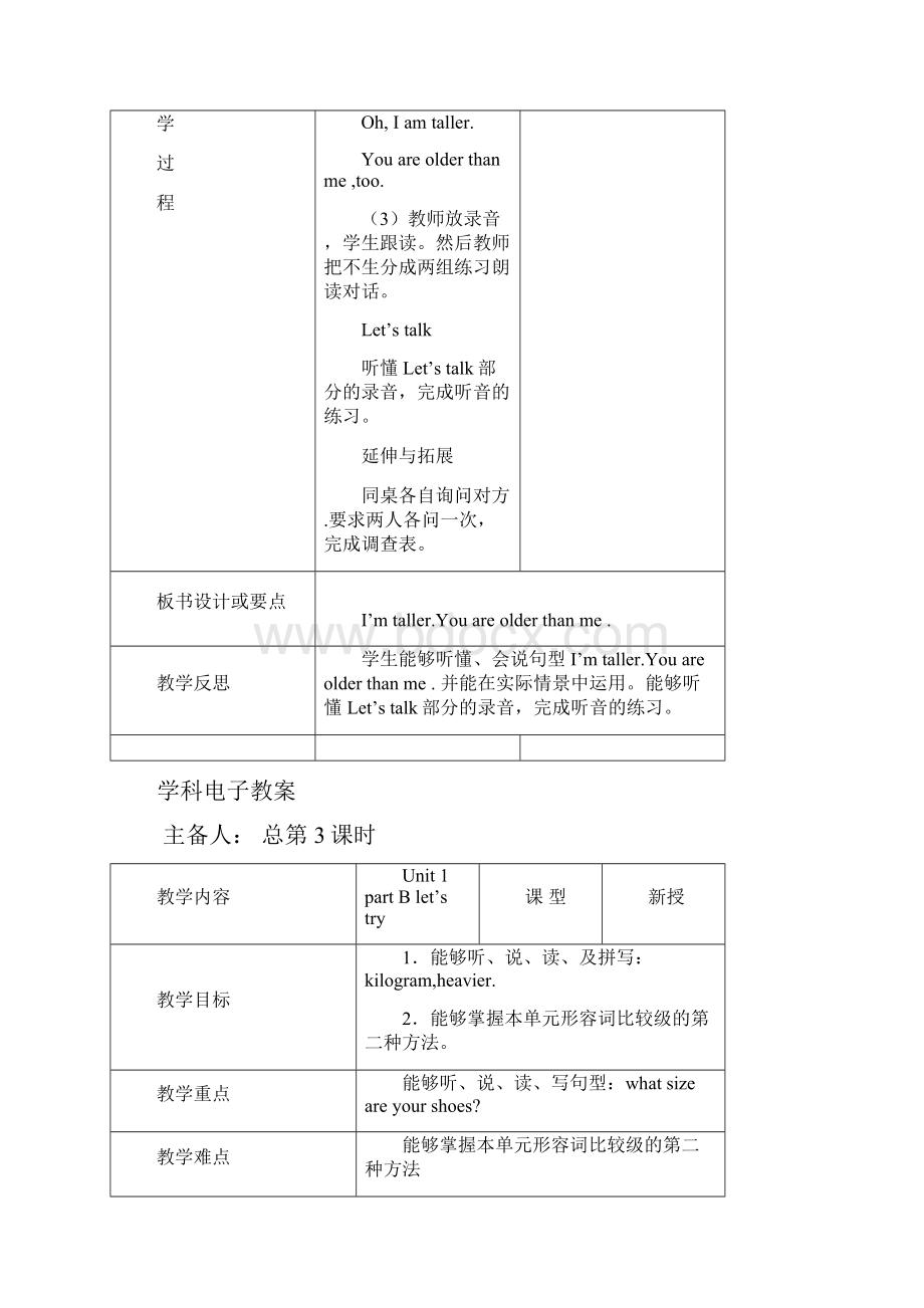 PEP英语六年级下册 Unit 1 全4 精品.docx_第2页