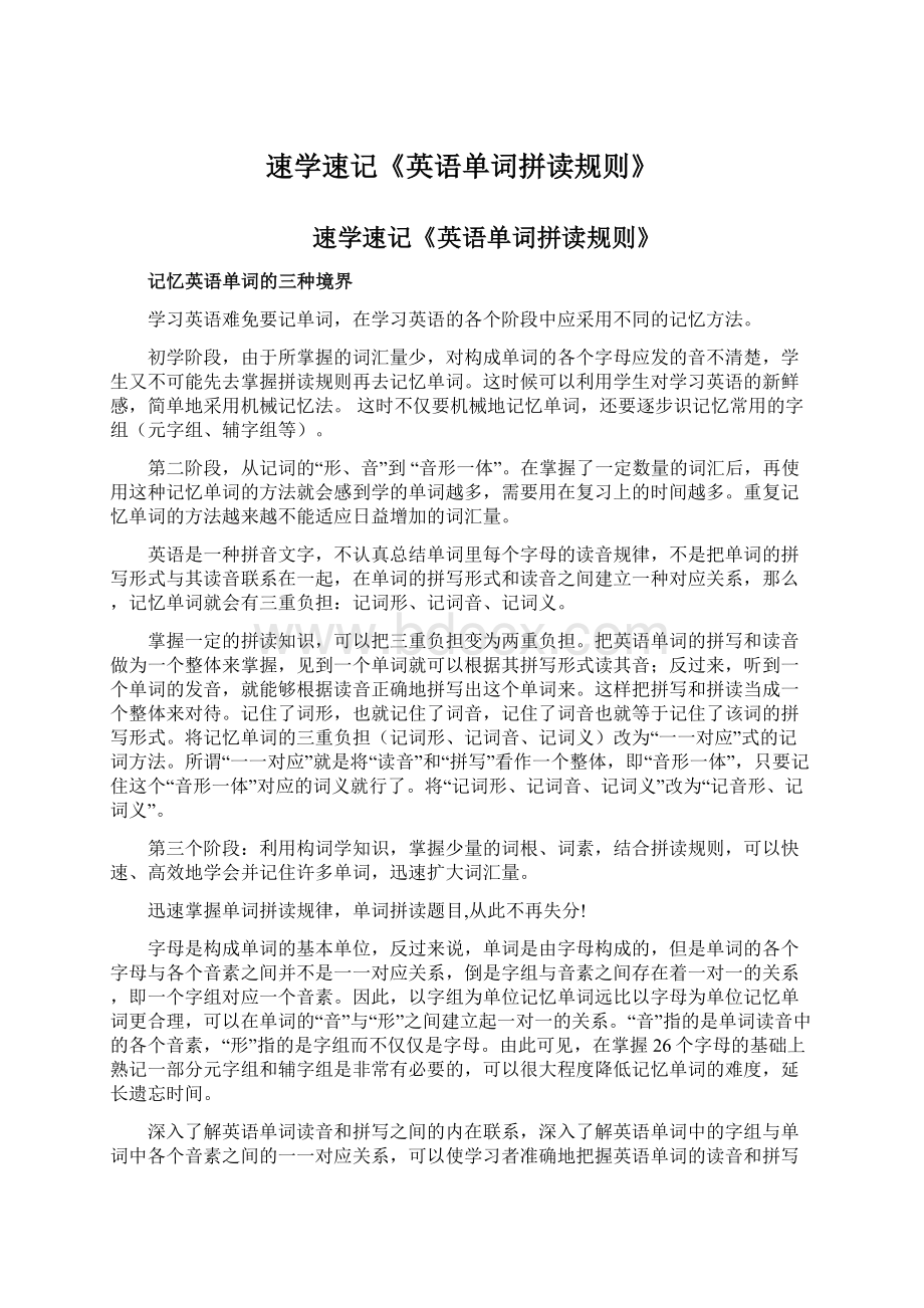 速学速记《英语单词拼读规则》Word文件下载.docx_第1页