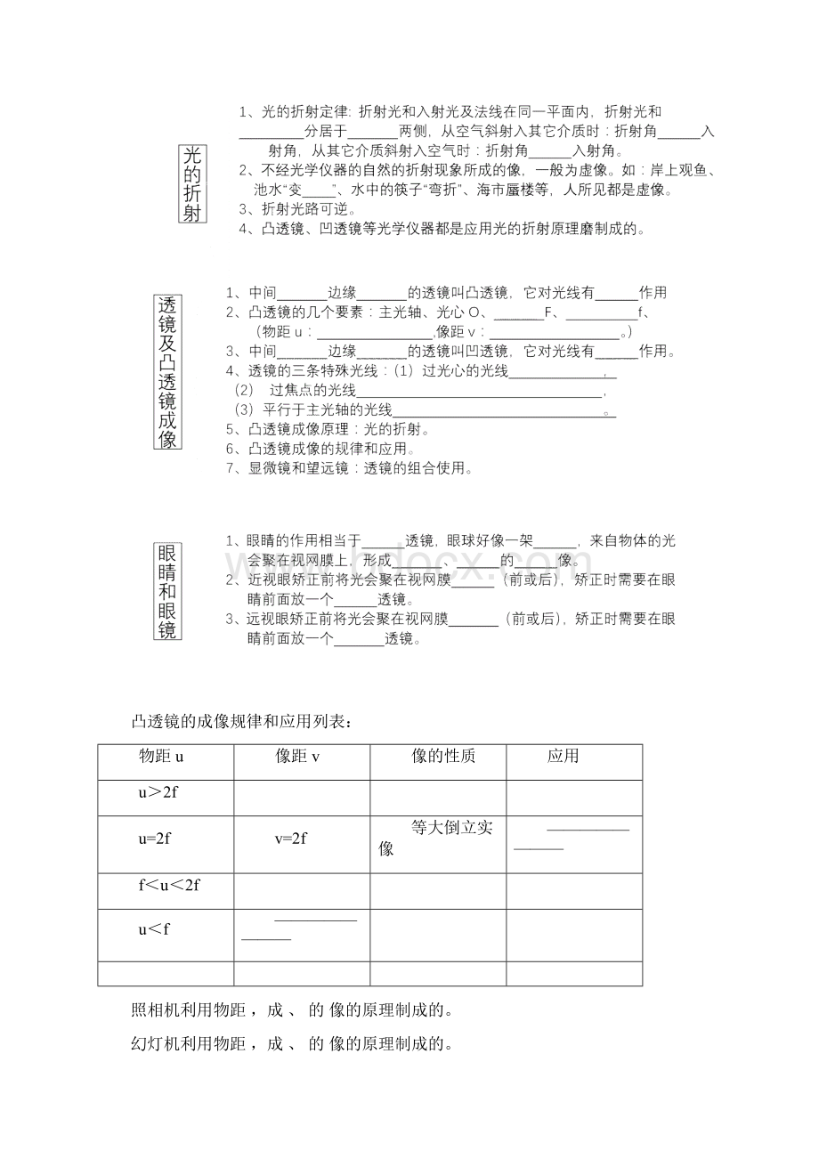 中考物理光学专题复习Word文档格式.docx_第2页