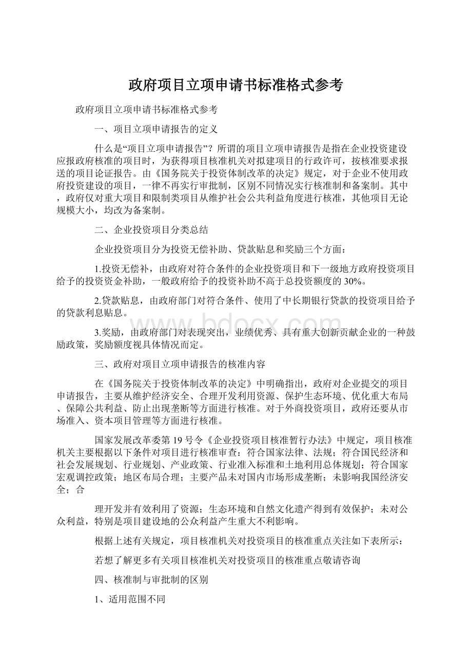 政府项目立项申请书标准格式参考.docx_第1页