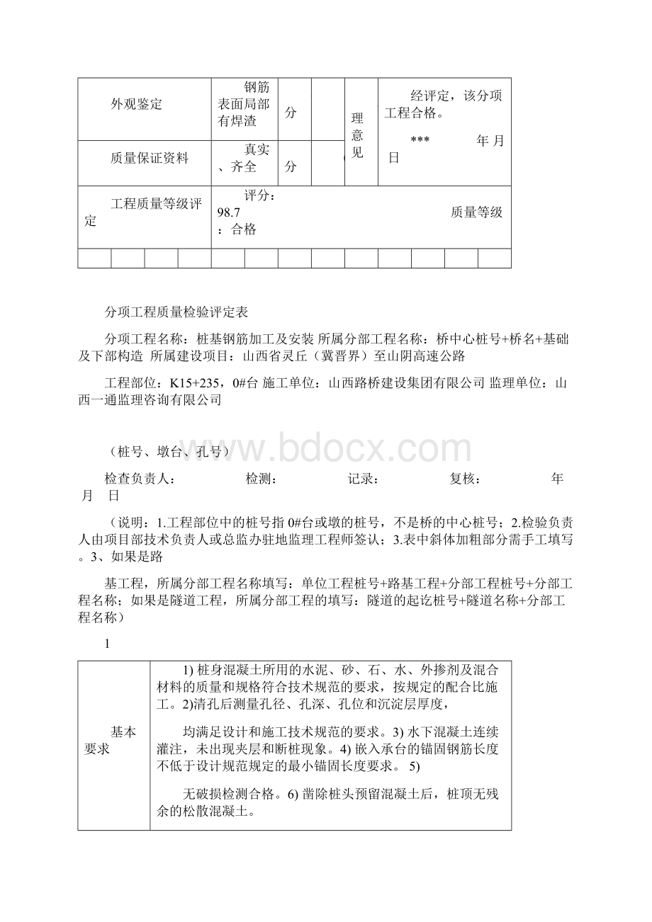 单位分部分项工程评定表.docx_第2页