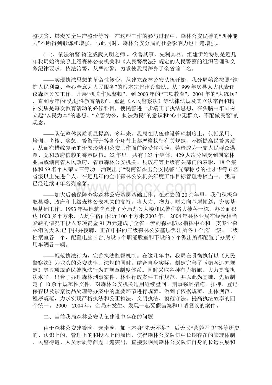 森林公安队伍建设情况的调研报告.docx_第2页