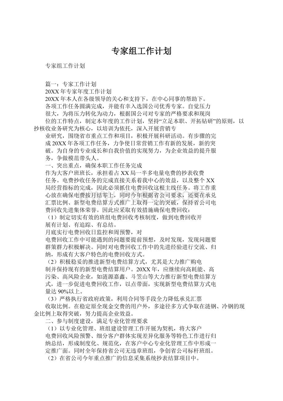 专家组工作计划.docx