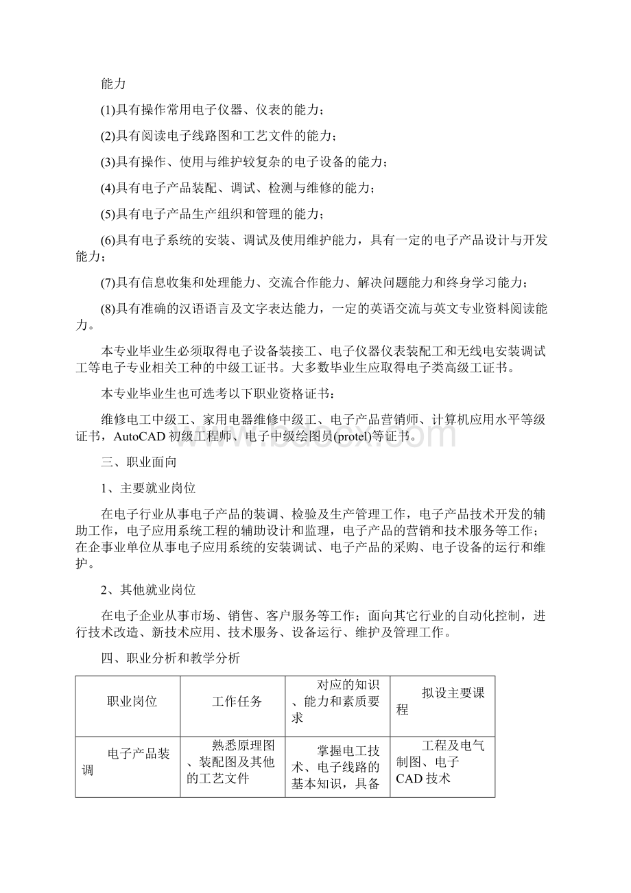 5五年制高职应用电子技术专业人才培养方案.docx_第2页