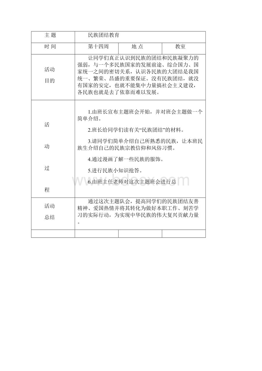 最新若羌县第三小学少先队中队活动落实登记表Word文档格式.docx_第3页