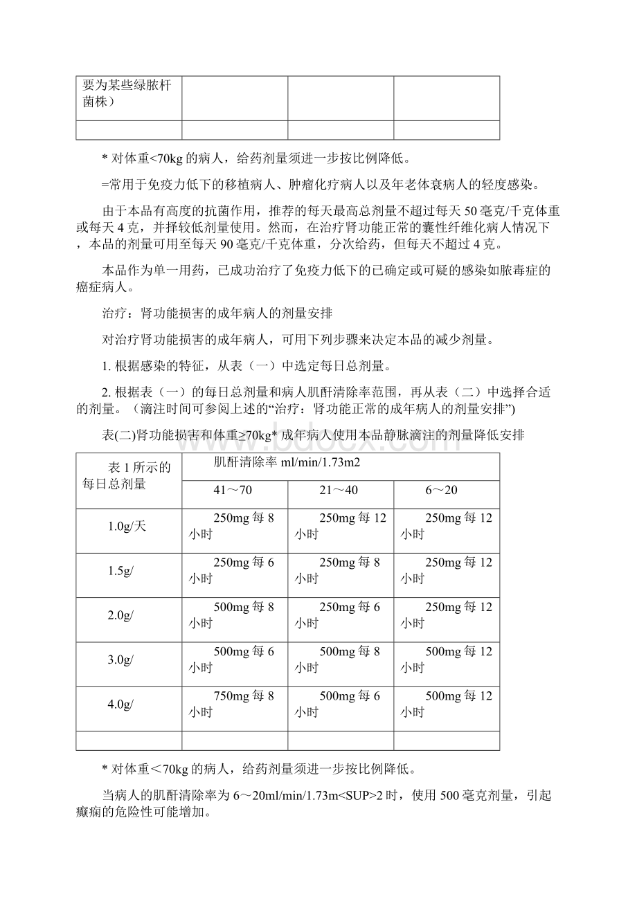 亚胺培南西司他丁钠泰能说明书Word文件下载.docx_第3页