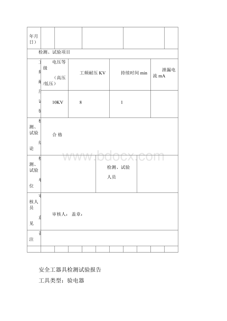 安全工器具试验报告9.docx_第2页