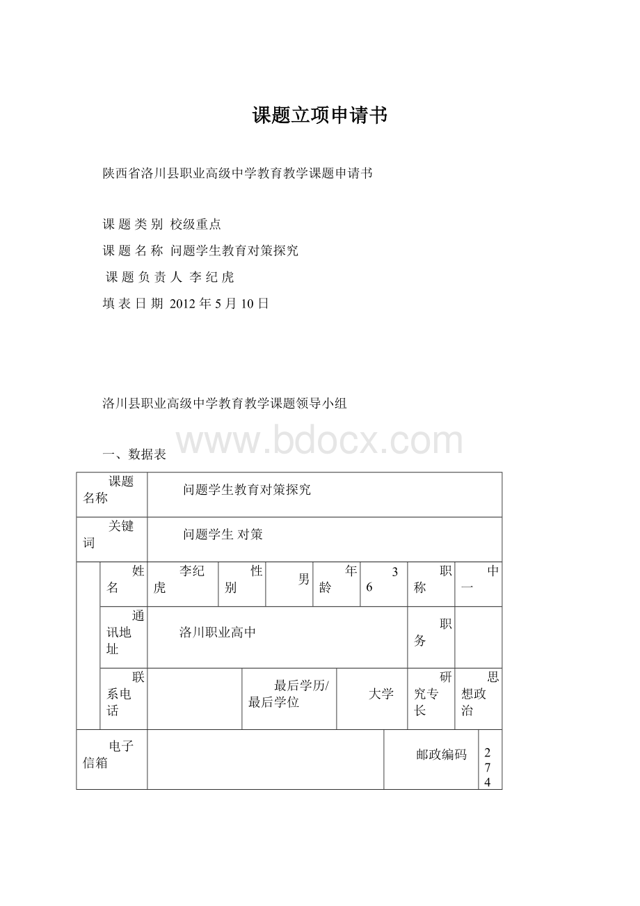 课题立项申请书.docx_第1页