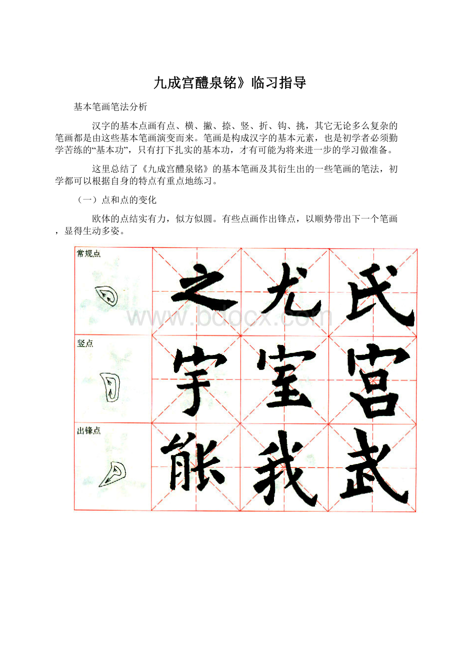 九成宫醴泉铭》临习指导Word文档下载推荐.docx