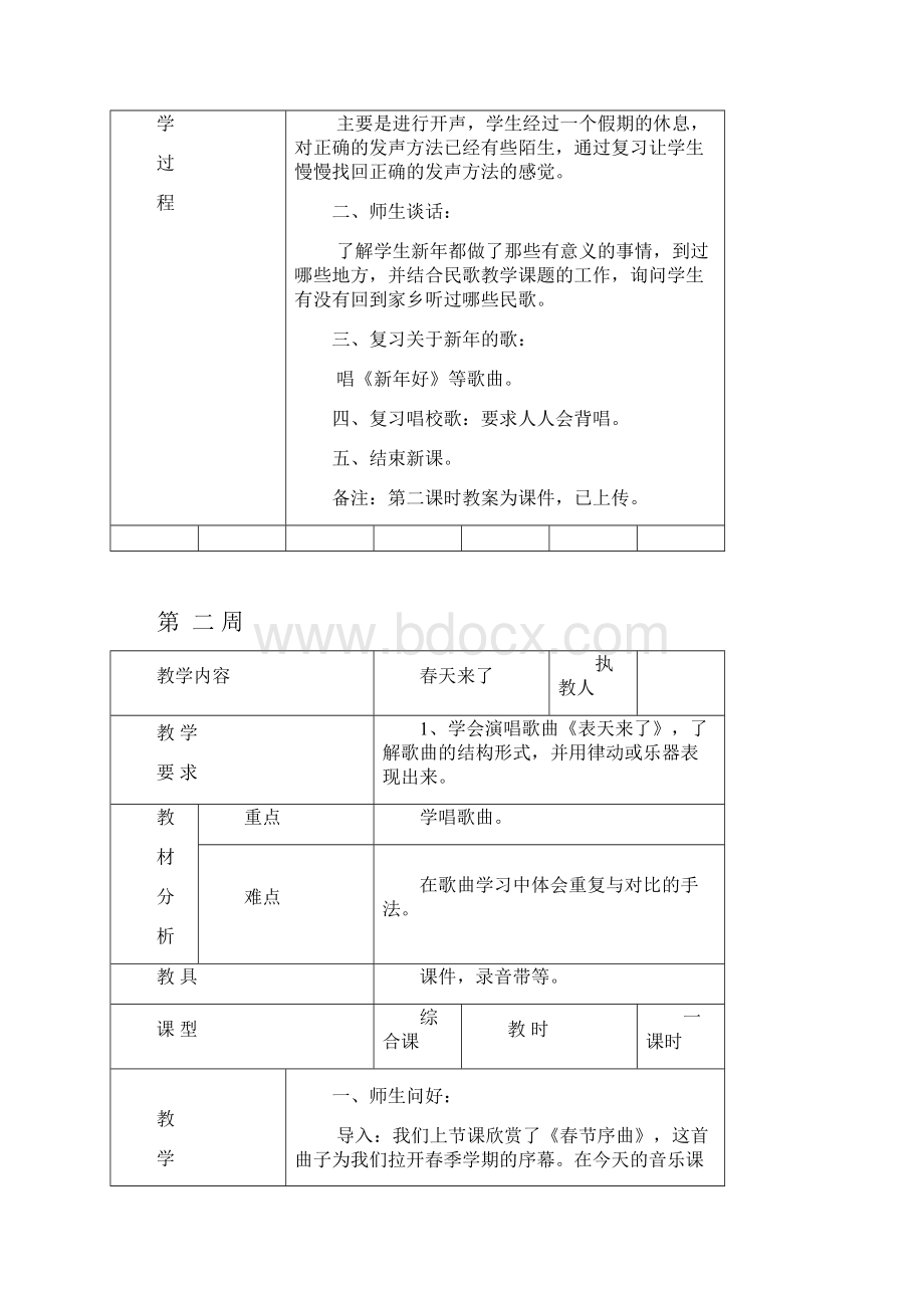 小学三年级音乐下册教案新部编本.docx_第2页