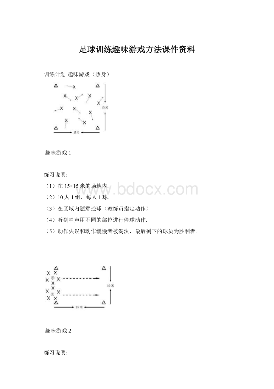 足球训练趣味游戏方法课件资料.docx_第1页