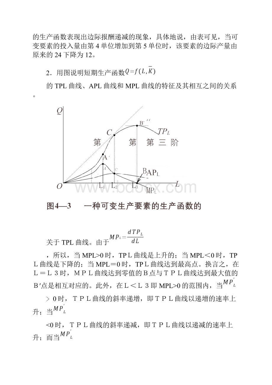 下面是一张一种可变生产要素的短期生产函数的产量表.docx_第3页