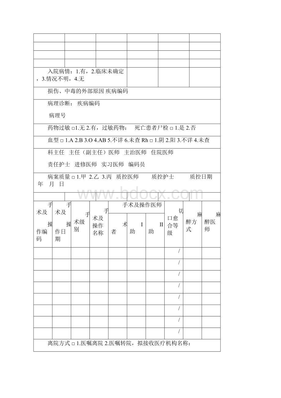 新版住院病案首页填写说明.docx_第2页