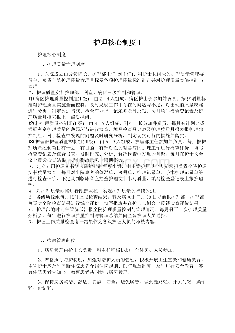 护理核心制度1.docx_第1页