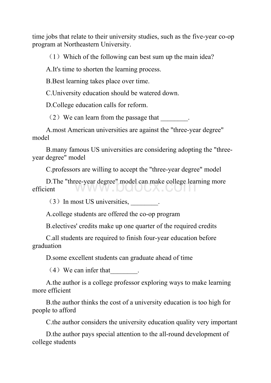 最新高一英语阅读理解人生百味专题训练答案及解析.docx_第2页