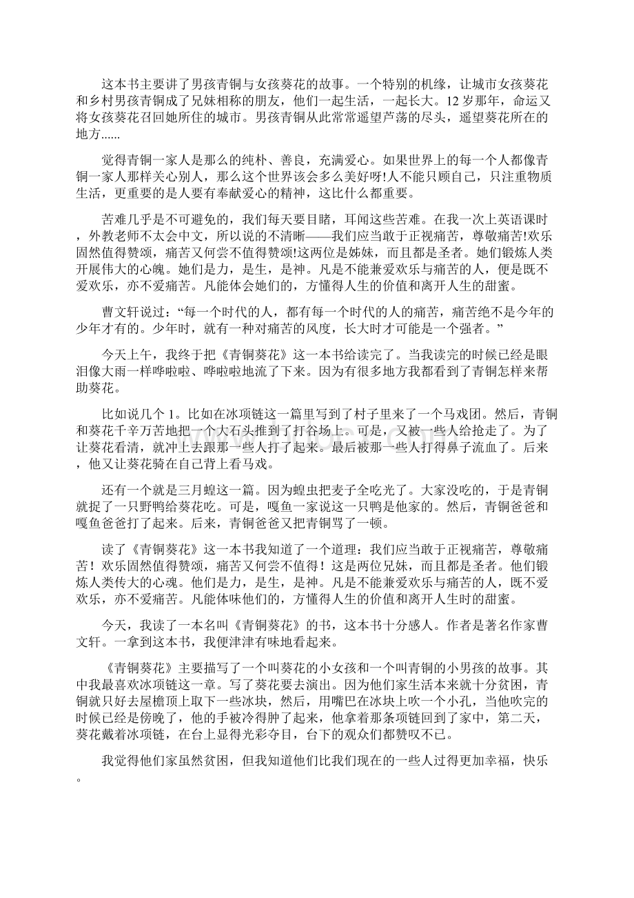 青铜葵花读书笔记Word格式文档下载.docx_第2页