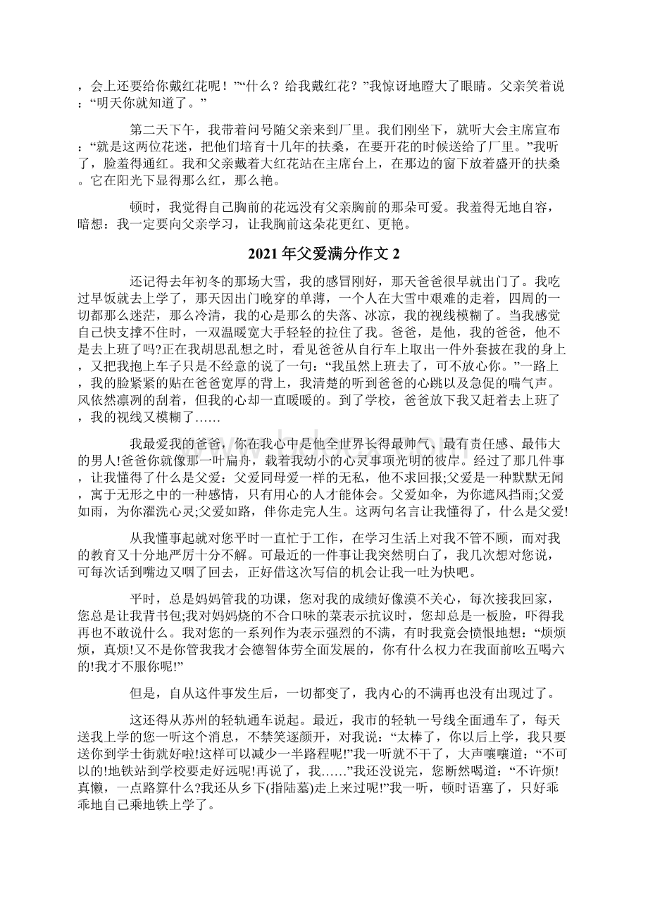 父爱满分作文Word文档格式.docx_第2页