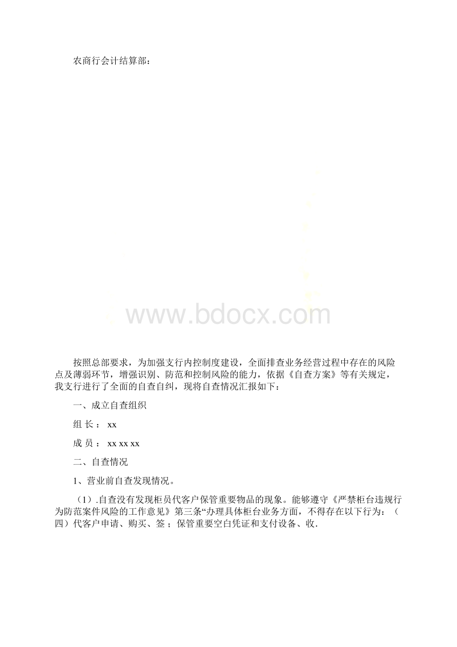 银行授权自查报告.docx_第2页