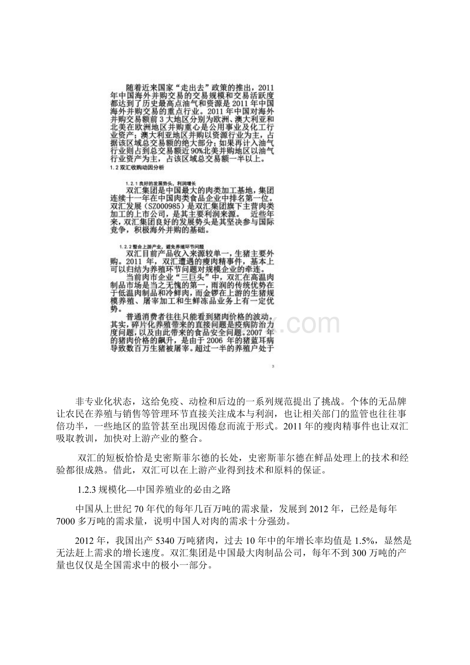 双汇并购史密斯菲尔德案例分析文档格式.docx_第2页