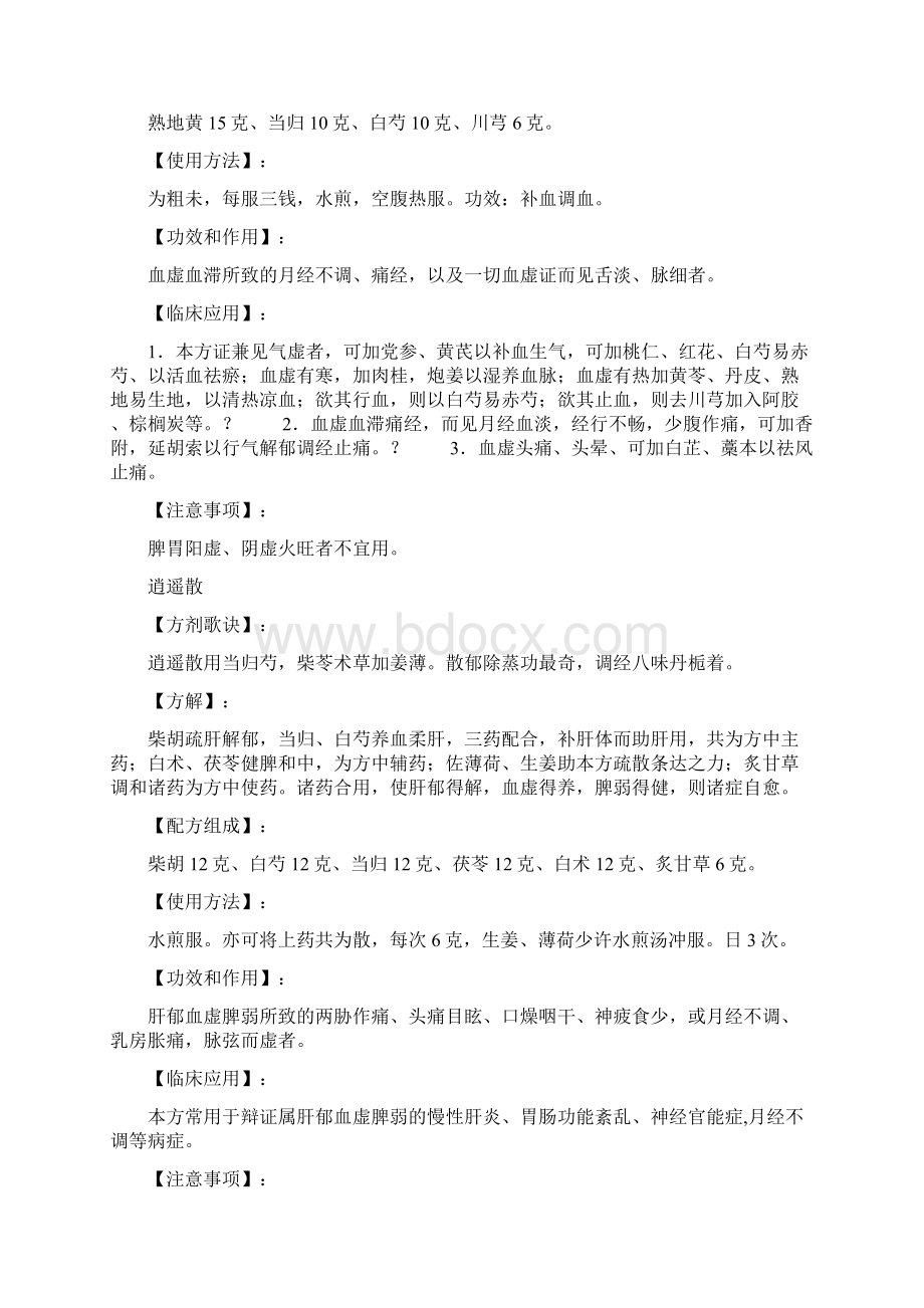 中医妇科常用方歌方解Word文档格式.docx_第2页