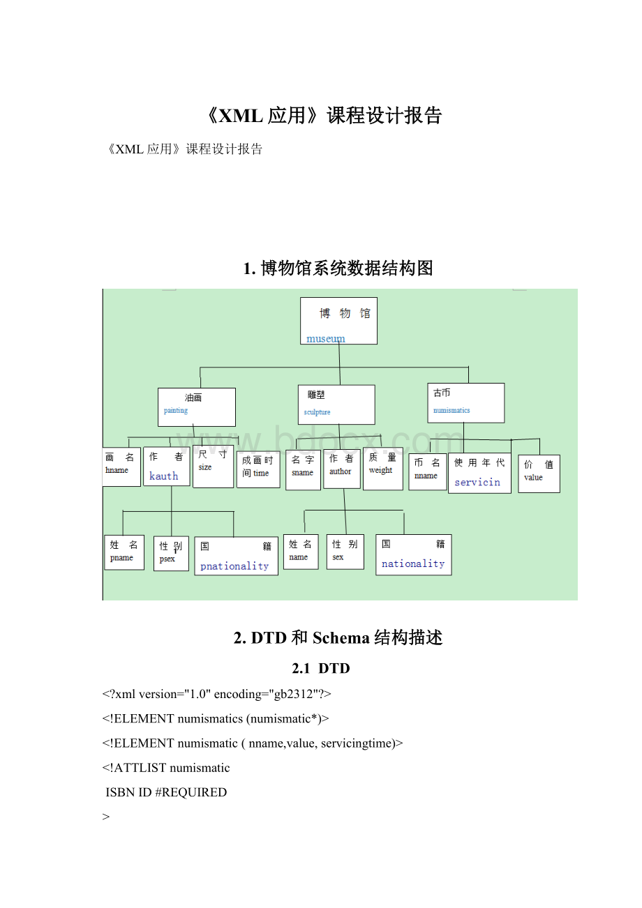 《XML应用》课程设计报告.docx_第1页