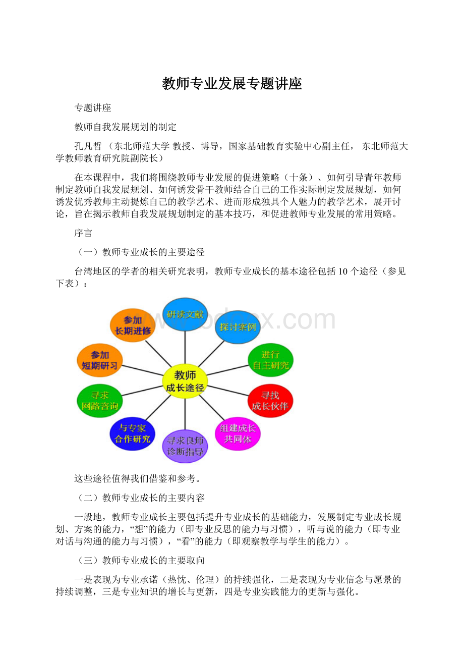 教师专业发展专题讲座Word文件下载.docx_第1页