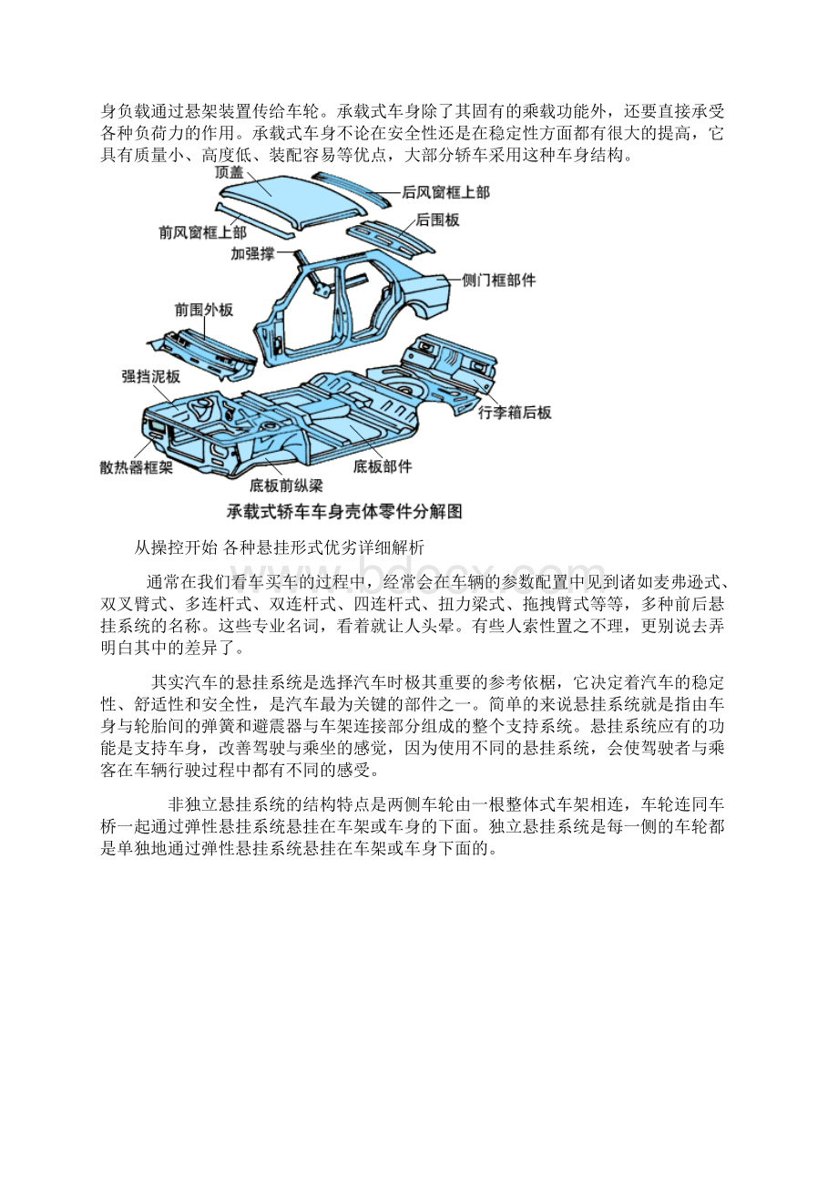 非承载式车身和承载式车身的区别.docx_第2页