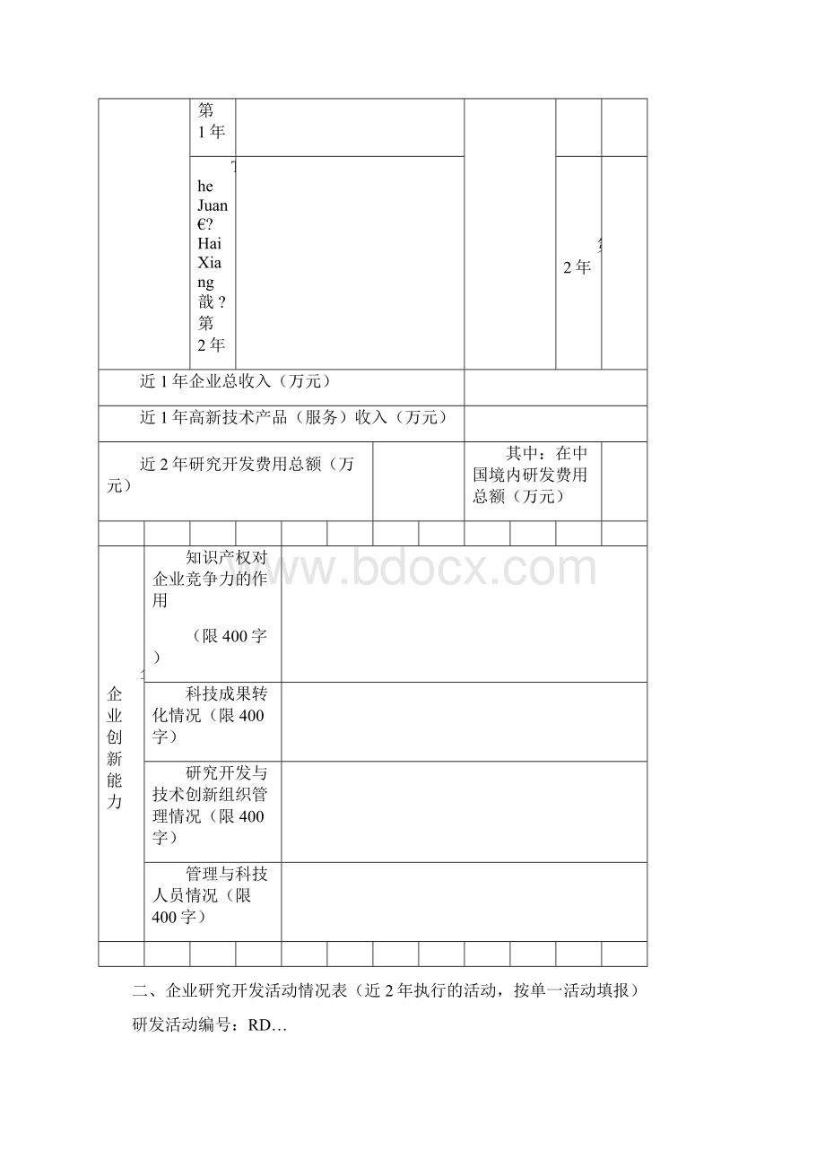 最新江苏省高新技术企业培育库入库申请书资料Word文档下载推荐.docx_第3页