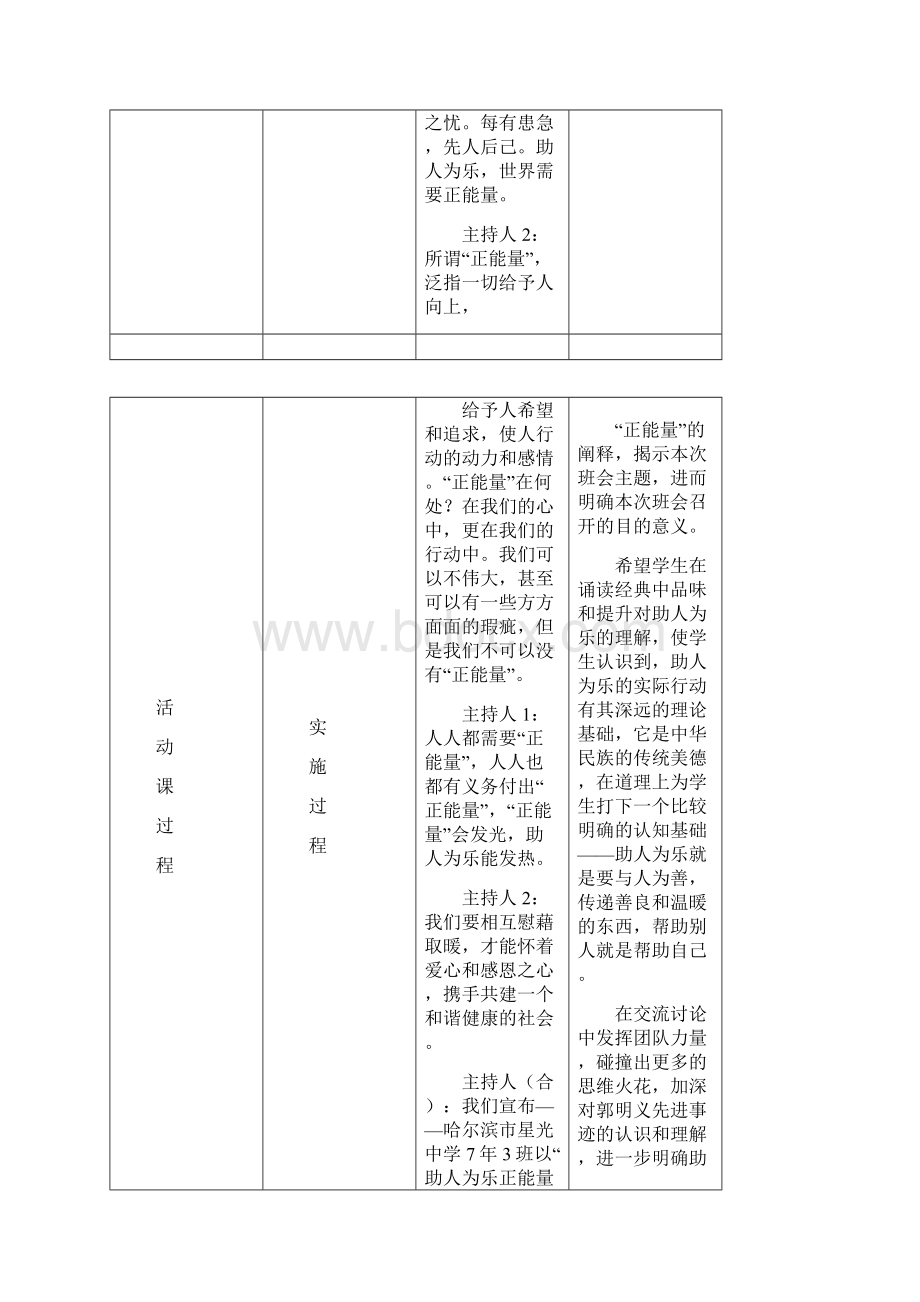 德育实践活动课助人为乐教学设计及反思.docx_第3页