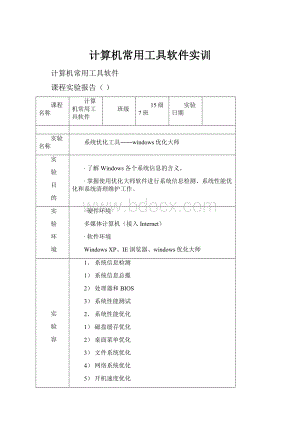 计算机常用工具软件实训.docx