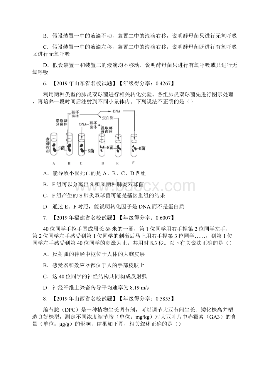 全国Ⅰ卷 届高三生物名校高频错题卷四.docx_第3页