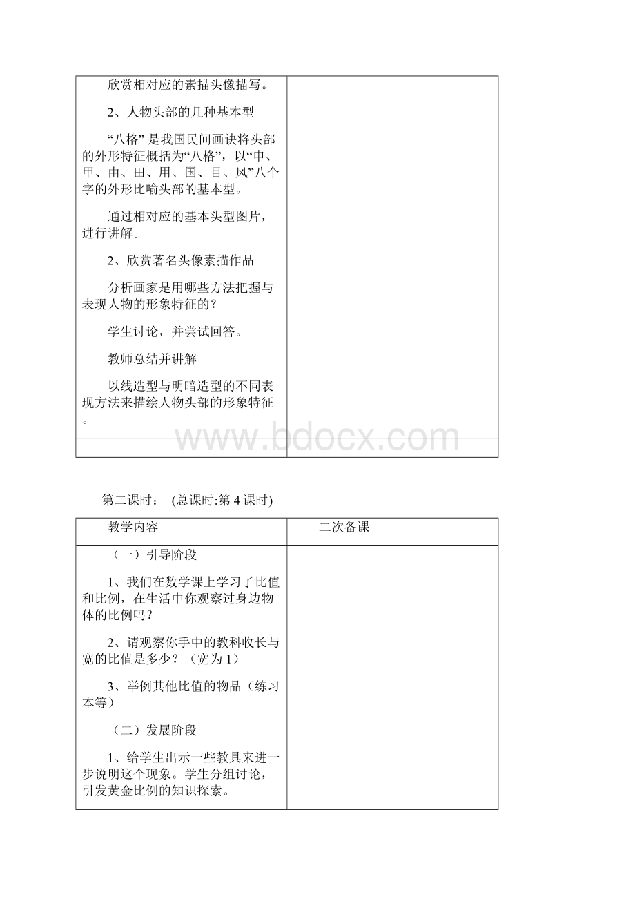 新人教版七年级上册美术教案教学设计全册可修改打印Word格式文档下载.docx_第2页