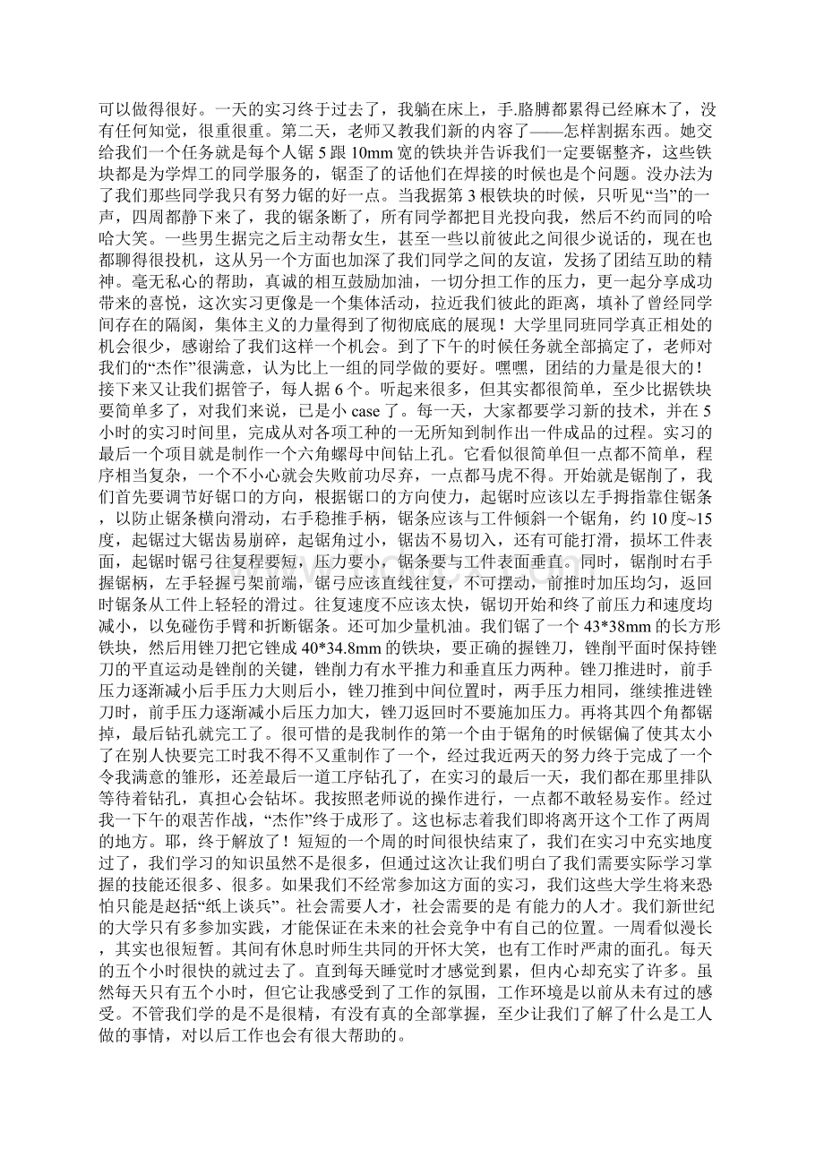 钳工实习报告范文大全.docx_第2页